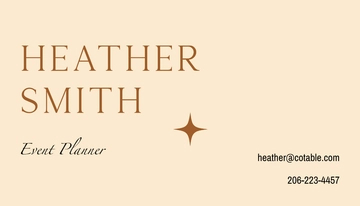 Free Event Planner Business Card for Catering Template to Edit Online