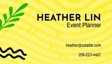 Free Catering Client Business Card Template to Edit Online