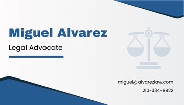 Free Personal Lawyer Business Card Template to Edit Online