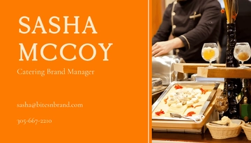 Free Editable Catering Business Branding Card Template to Edit Online