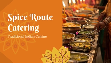 Free Indian Catering Business Card Template to Edit Online