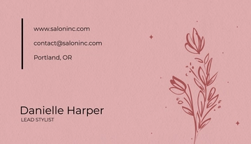 Free Minimalist Beauty Business Card Template to Edit Online