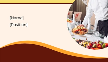 Free Blank Multicolor Catering Business Card Template to Edit Online