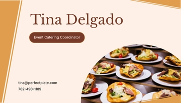 Free Catering Event Business Card Template Printable to Edit Online