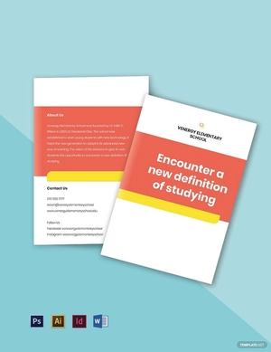 Bifold Elementary School Brochure Template