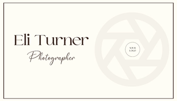 Free Minimalist Photography Business Card Design Template to Edit Online