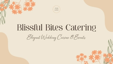 Free Wedding Catering Business Card Template to Edit Online