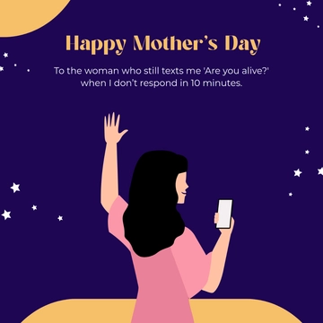 Free Mother's Day Meme for Long-Distance Moms Template to Edit Online