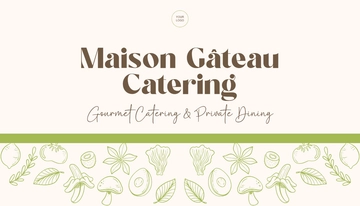 Free Gourmet Catering Business Card Template to Edit Online