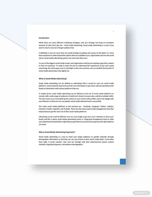 Social Media Advertising White Paper Template