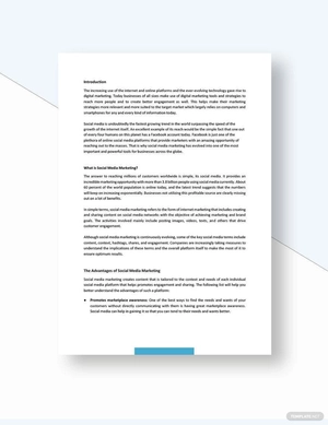 Social Media Marketing White Paper Template
