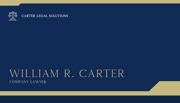 Free Company Lawyer Business Card Template to Edit Online