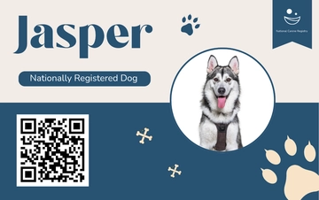 Free National Dog ID Card Design Template to Edit Online