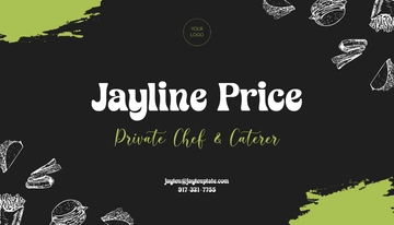 Free Cool Personal Catering Business Card Template to Edit Online