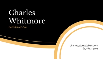 Free Barrister Lawyer Business Card Template to Edit Online