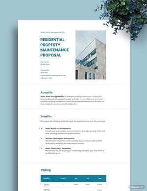 Property Maintenance Proposal Template