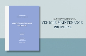 Vehicle Maintenance Proposal Template