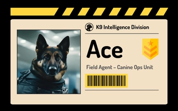 Free Dog Agent ID Card Template to Edit Online