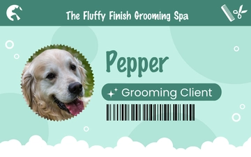 Free Dog Grooming ID Card Template to Edit Online