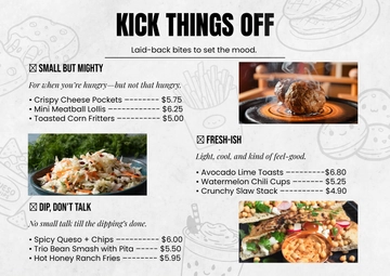 Free Landscape Starter Menu Template to Edit Online