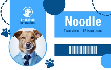 Free Dog ID Card for Employees Template to Edit Online