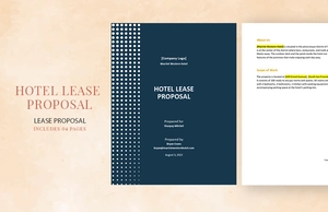 Hotel Lease Proposal Sample Template