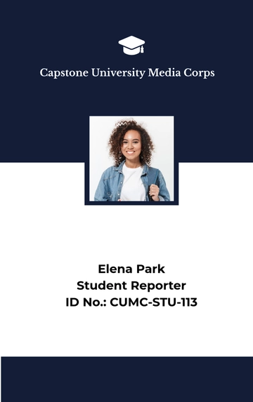 Free Press ID Card for Students Template to Edit Online