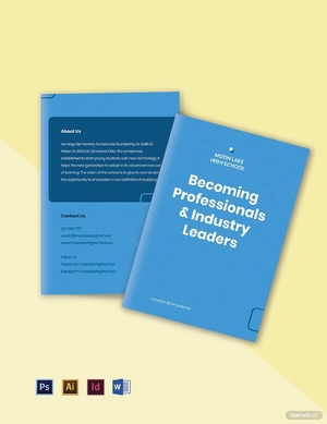 Elegant Bifold School Brochure Template