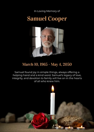 Free Obituary Prayer Card Template to Edit Online
