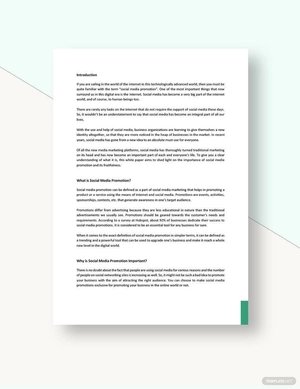 Social Media Promotion White Paper Template