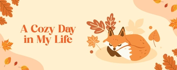 Free Cozy Fox Discord Banner Template to Edit Online