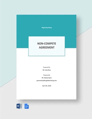 Advertising Agency Non-Compete Agreement Template