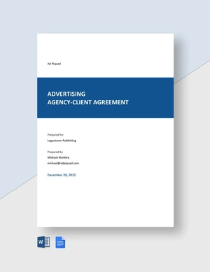Short Form Advertising Agency-Client Agreement Template