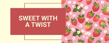 Free Strawberry Discord Banner Template to Edit Online