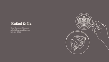 Free Catering Business Card Template for Coffee to Edit Online