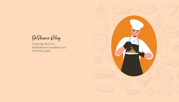 Free Catering Vector Business Card Template to Edit Online