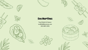 Free Food Design Catering Business Card Template to Edit Online
