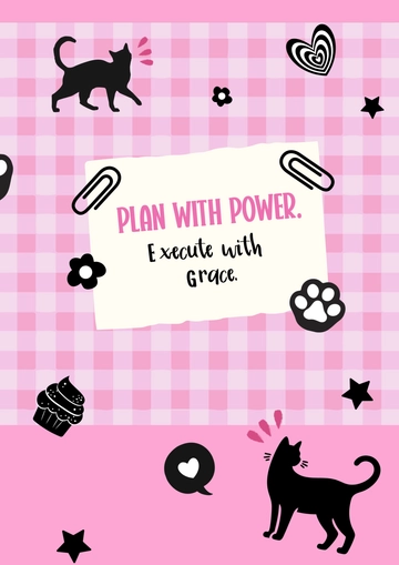 Free Pink Planner Binder Cover Template to Edit Online