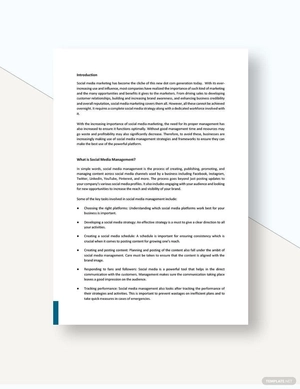 Social Media Management White Paper Template