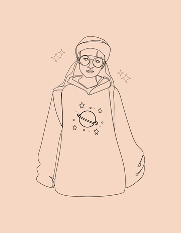 Free Hoodie Drawing Template to Edit Online