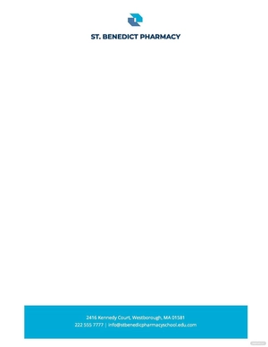 Pharmacy School Letterhead Template