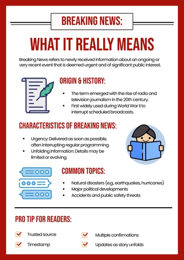 Free Breaking News Infographic Template to Edit Online
