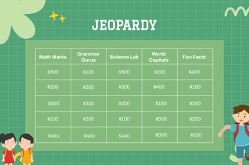 Free Jeopardy Game for Classroom Template to Edit Online