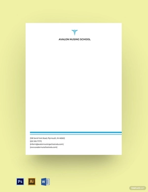 Nursing School Letterhead Template