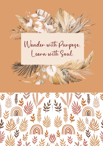 Free Boho Binder Cover Template to Edit Online