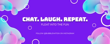 Free Bubbly Discord Banner Template to Edit Online