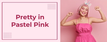 Free Pink Girl Discord Banner Template to Edit Online