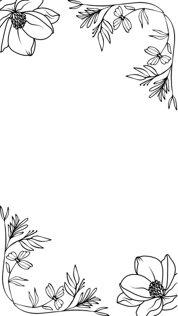 Free Floral Border Outline to Edit Online