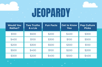 Free Icebreaker Jeopardy Game Template to Edit Online