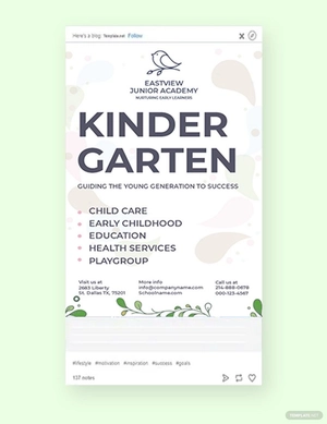 Kindergarten Tumblr Post Template